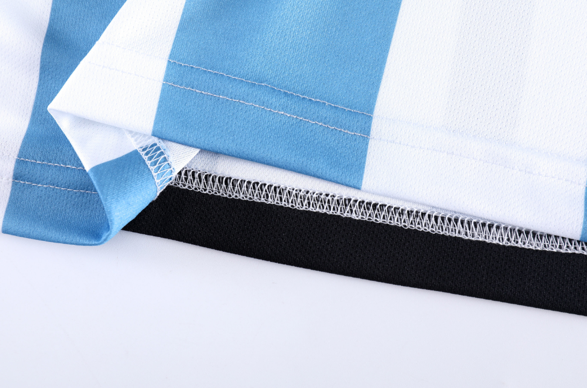 Custom Light Blue and White Striped Football Uniform - Sizes S to 3XL