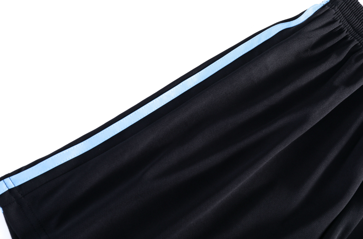 Custom Light Blue and White Striped Football Uniform - Sizes S to 3XL