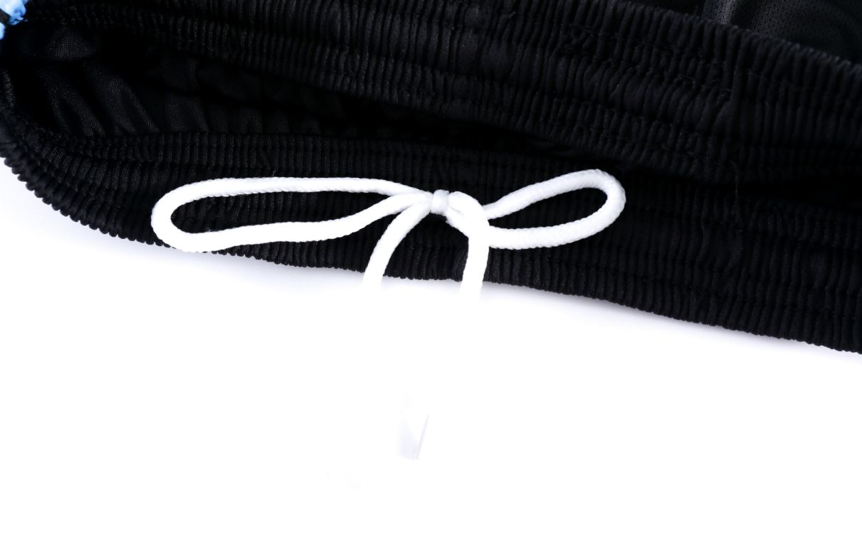 Custom Light Blue and White Striped Football Uniform - Sizes S to 3XL