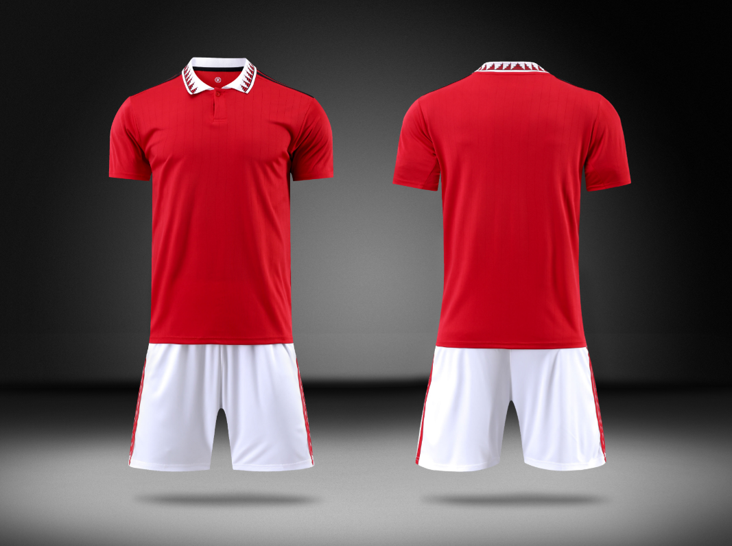 Custom Red and White Football Uniform - Sizes S to 3XL