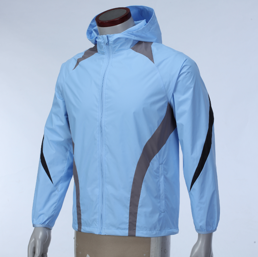 Custom Light Blue Weatherproof Training Jacket - Sizes S to 3XL