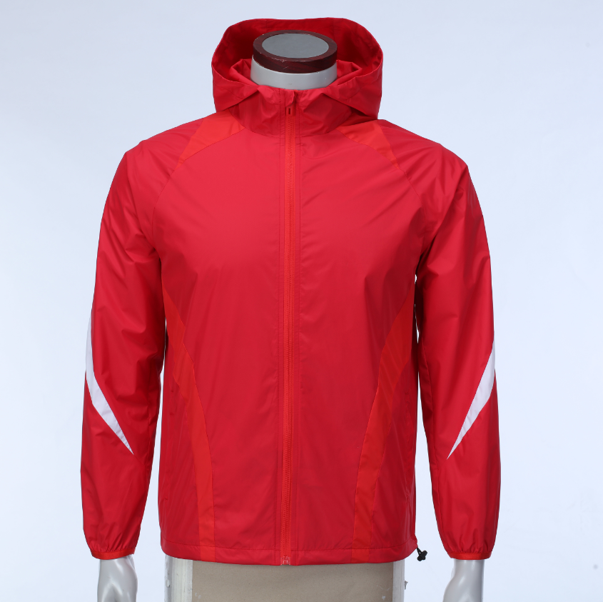 Custom Red Weatherproof Training Jacket - Sizes S to 3XL