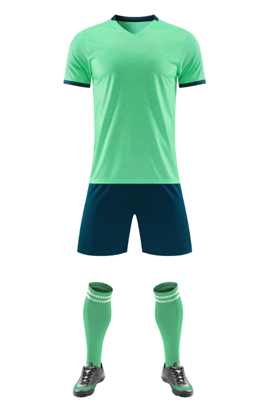 Custom Green and Dark Blue Football Uniform - Sizes S to 3XL