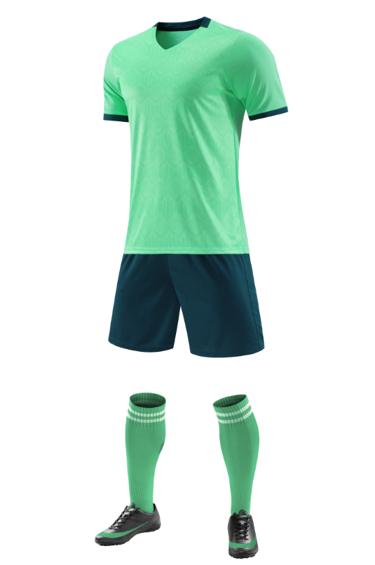 Custom Green and Dark Blue Football Uniform - Sizes S to 3XL