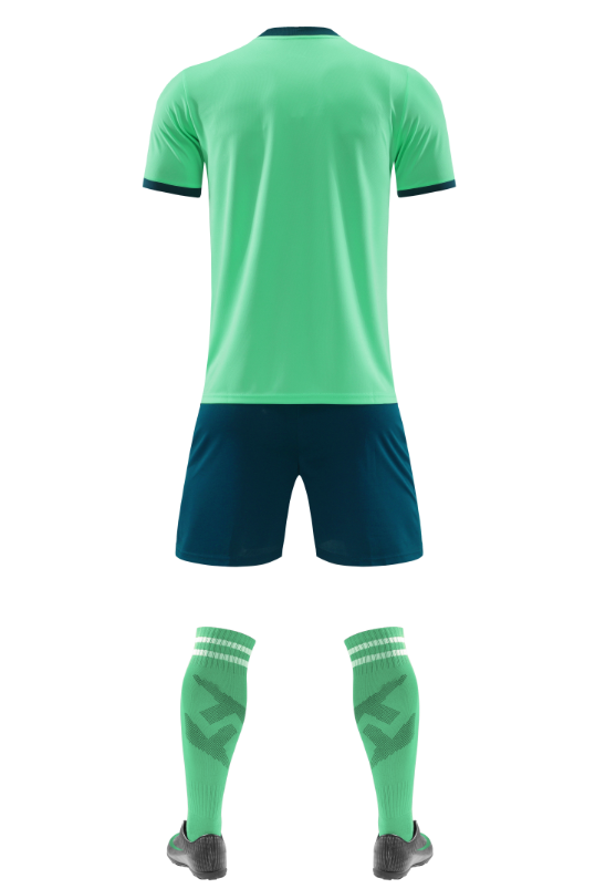 Custom Green and Dark Blue Football Uniform - Sizes S to 3XL