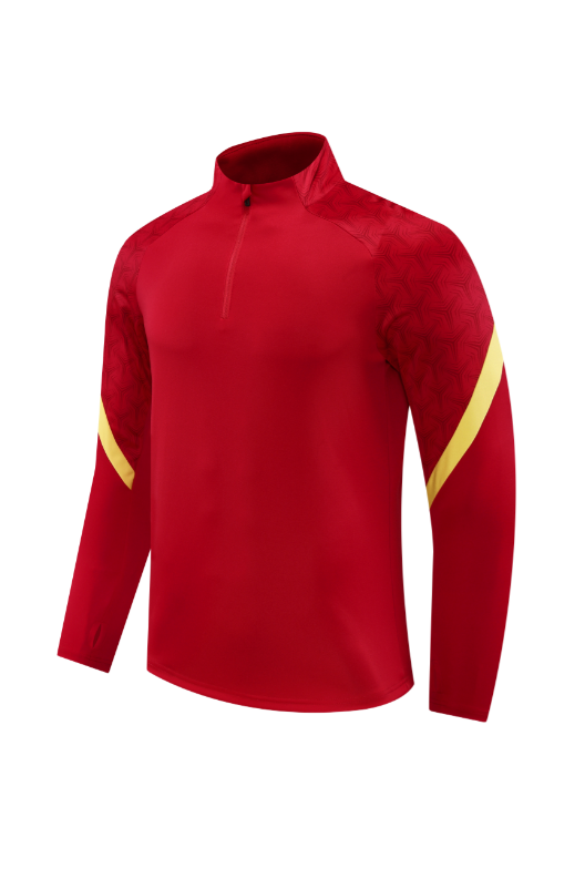 Custom Red/Yellow & Black Quarter Zip Set - Sizes S to 3XL