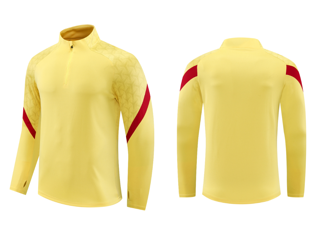 Custom Yellow/Red & Black Quarter Zip Set - Sizes S to 3XL
