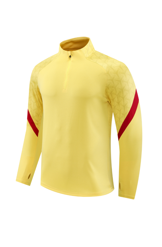 Custom Yellow/Red & Black Quarter Zip Set - Sizes S to 3XL