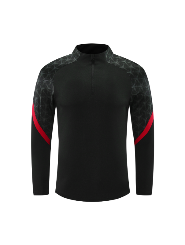 Custom Black & Red Quarter Zip Set - Sizes S to 3XL