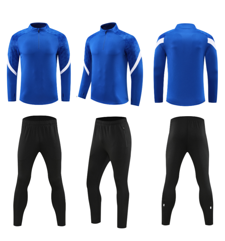 Custom Blue/White & Black Quarter Zip Set - Sizes S to 3XL