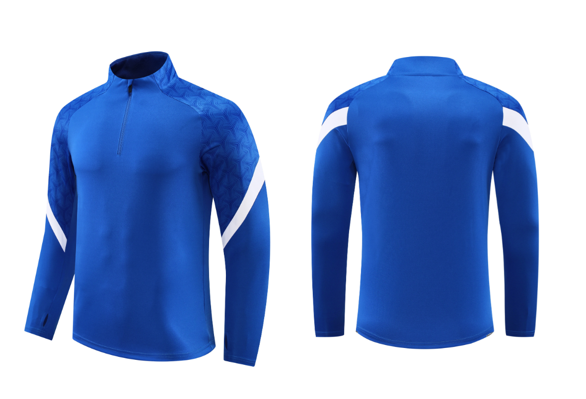 Custom Blue/White & Black Quarter Zip Set - Sizes S to 3XL