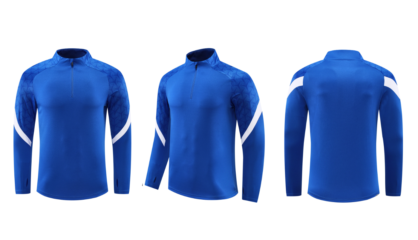 Custom Blue/White & Black Quarter Zip Set - Sizes S to 3XL