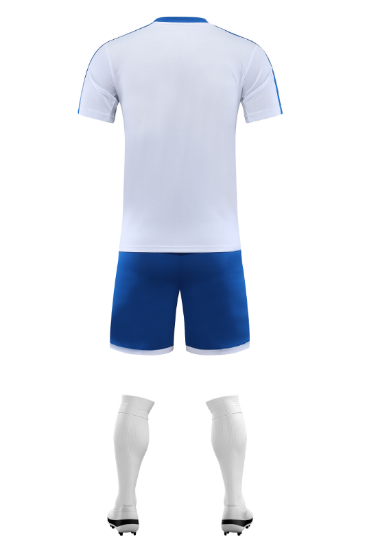 Custom White and Blue Football Uniform - Sizes S to 3XL