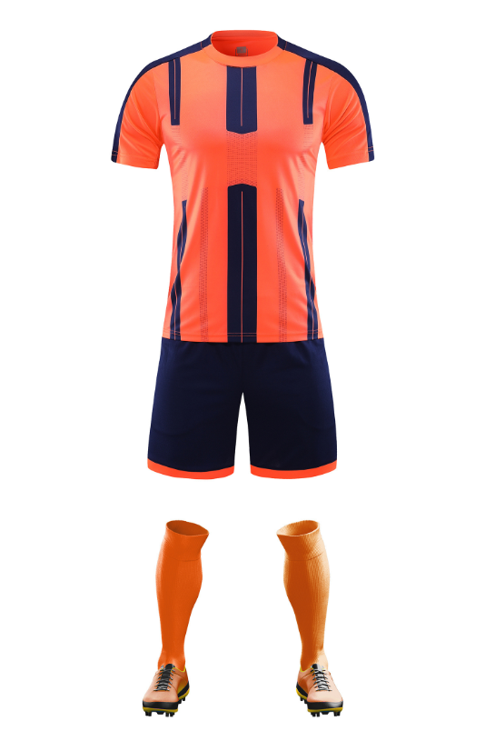 Custom Orange and Navy Football Uniform - Sizes S to 3XL