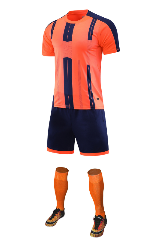 Custom Orange and Navy Football Uniform - Sizes S to 3XL