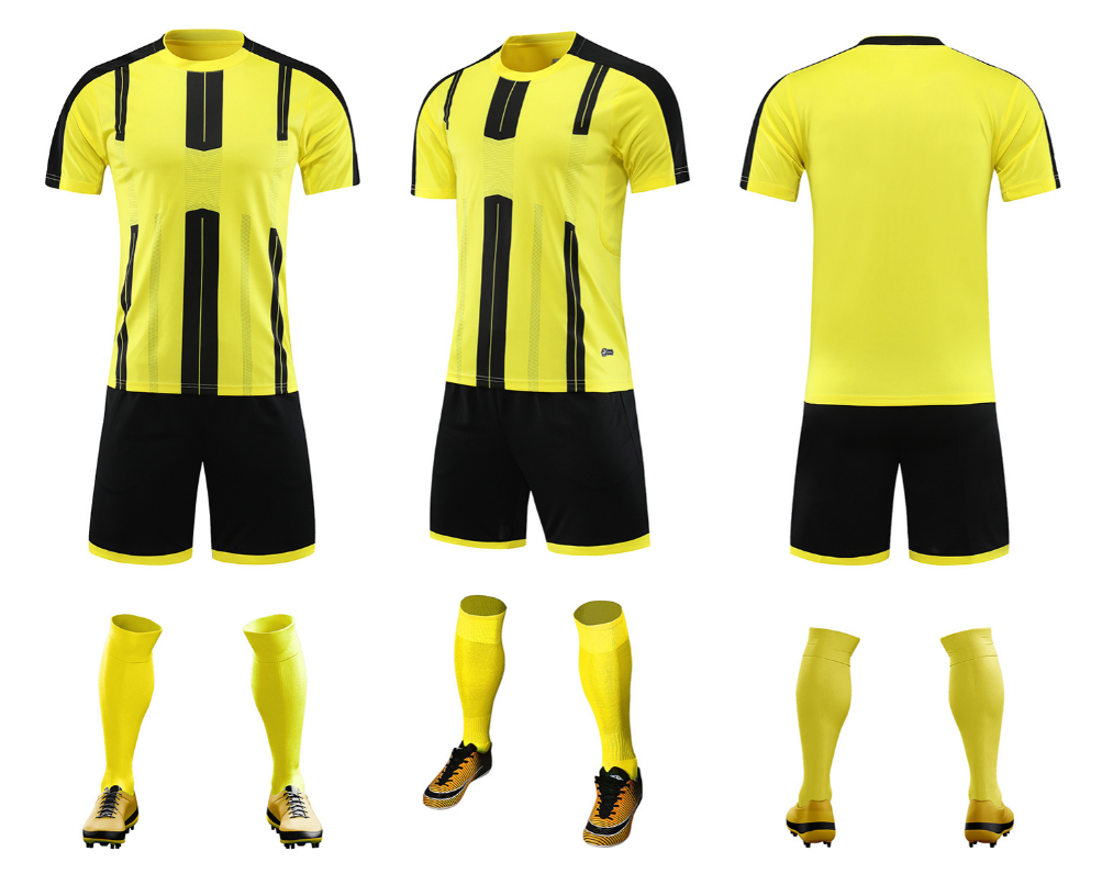 Custom Yellow and Black Football Uniform - Sizes S to 3XL