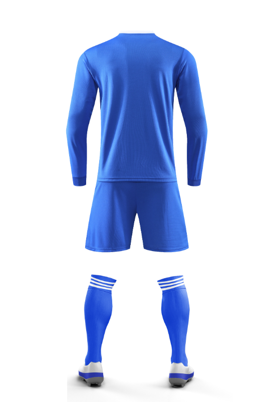 Custom Blue Football Uniform - Long Sleeve - Sizes S to 3XL
