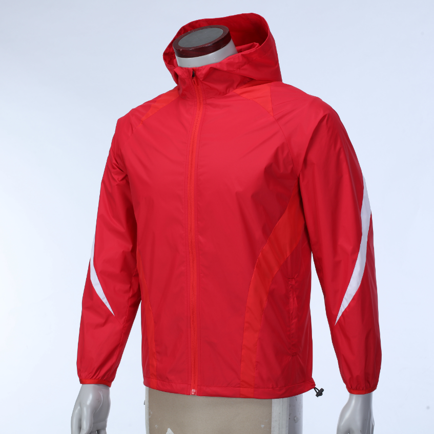 Custom Red Weatherproof Training Jacket - Sizes S to 3XL