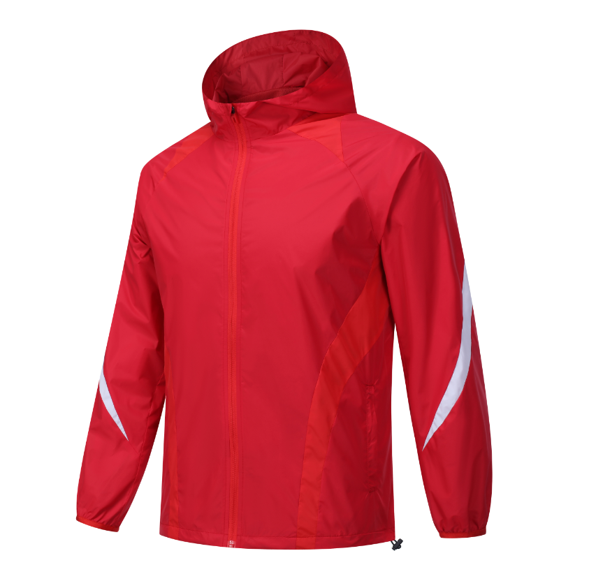 Custom Red Weatherproof Training Jacket - Sizes S to 3XL