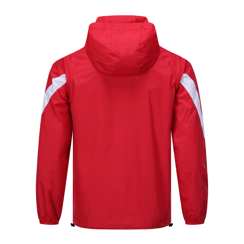 Custom Red Weatherproof Training Jacket - Sizes S to 3XL