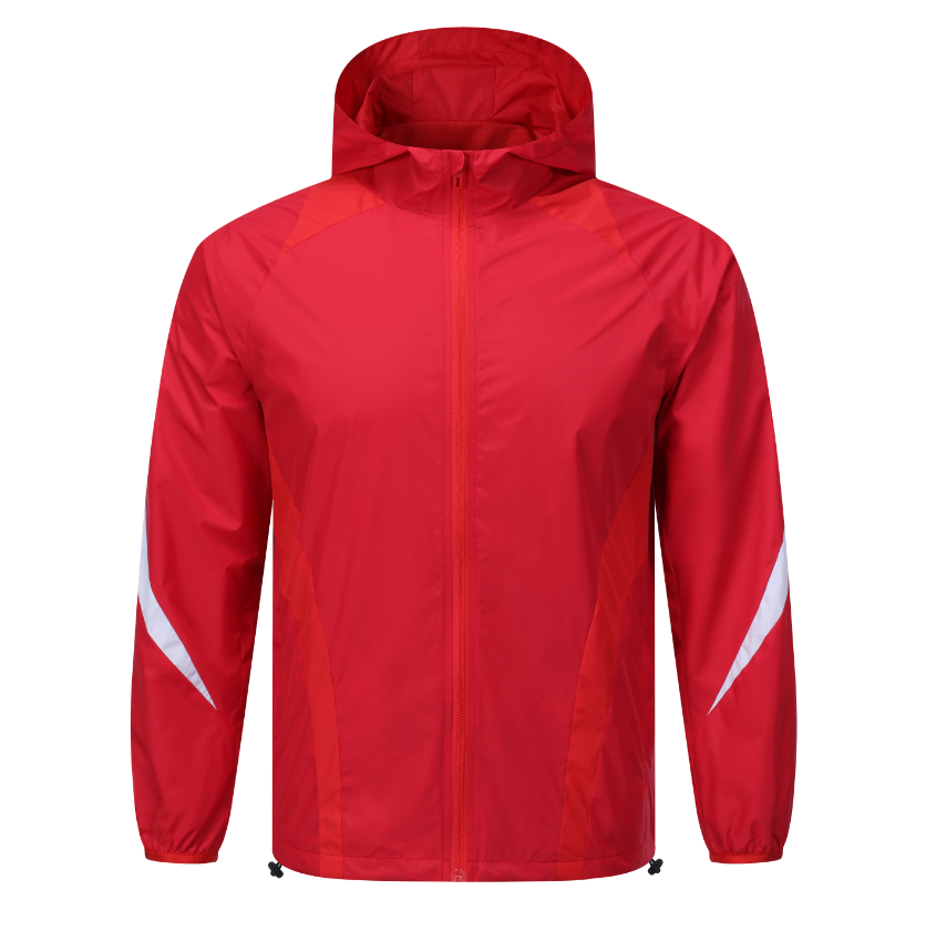 Custom Red Weatherproof Training Jacket - Sizes S to 3XL