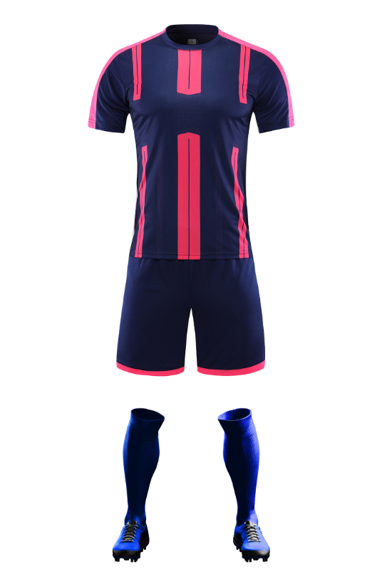 Custom Navy and Pink Football Uniform - Sizes S to 3XL