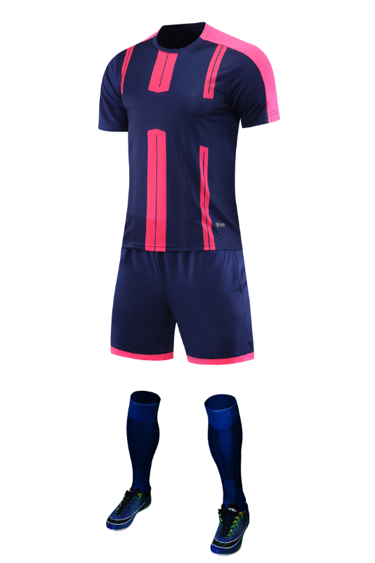 Custom Navy and Pink Football Uniform - Sizes S to 3XL